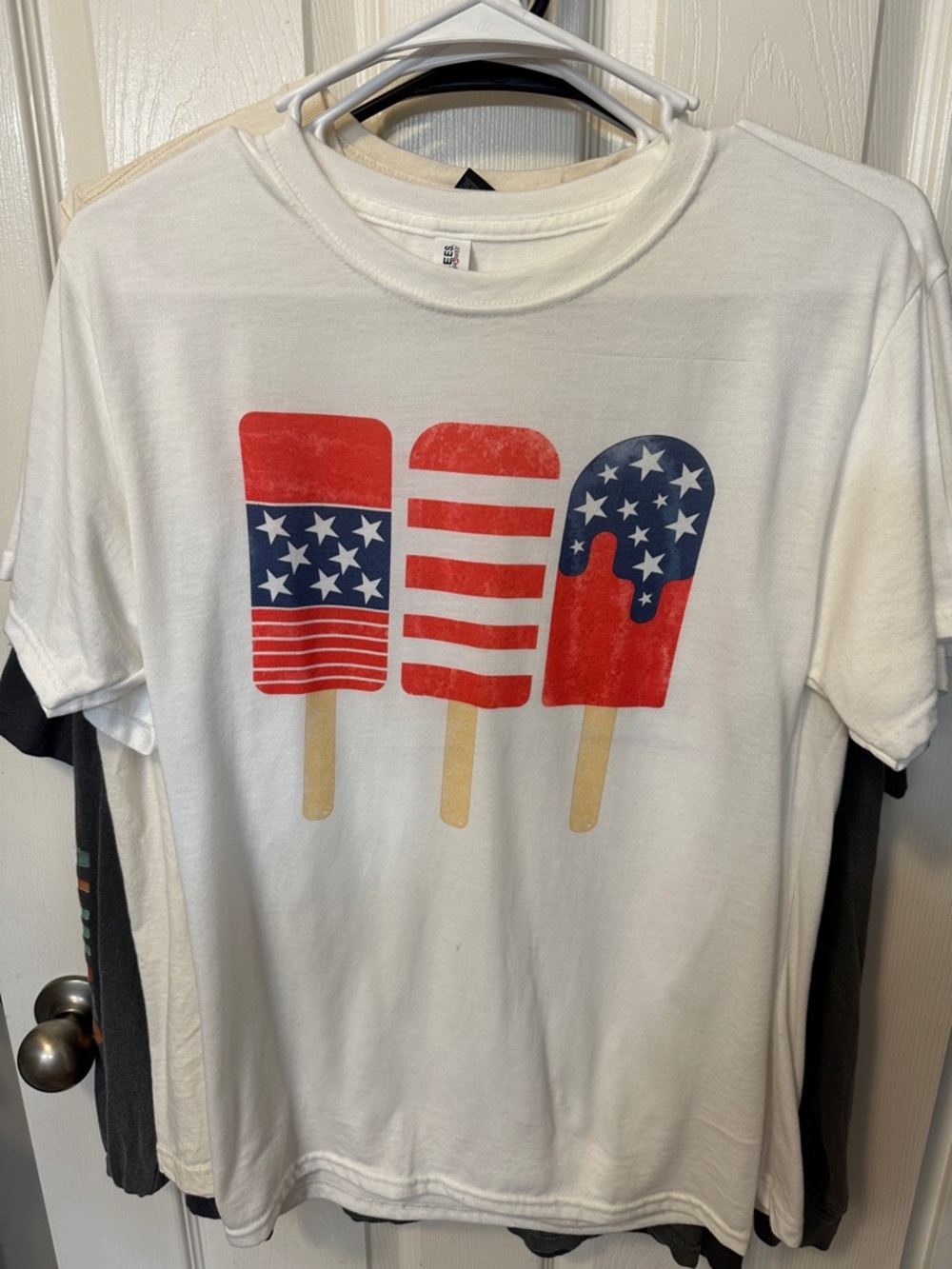 White Patriotic Popsicle Graphic Tee